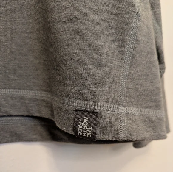 North Face Sweater Mens XL Long Sleeve Crew Neck Pullover Henley Heather Grey - Picture 2 of 6